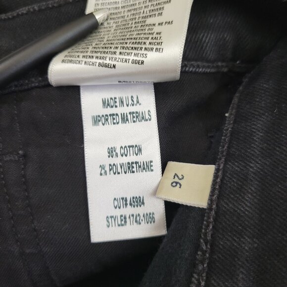 COH Olivia High Rise Exposed Button Slim Ankle Jean in Licorice Black - Picture 13 of 13